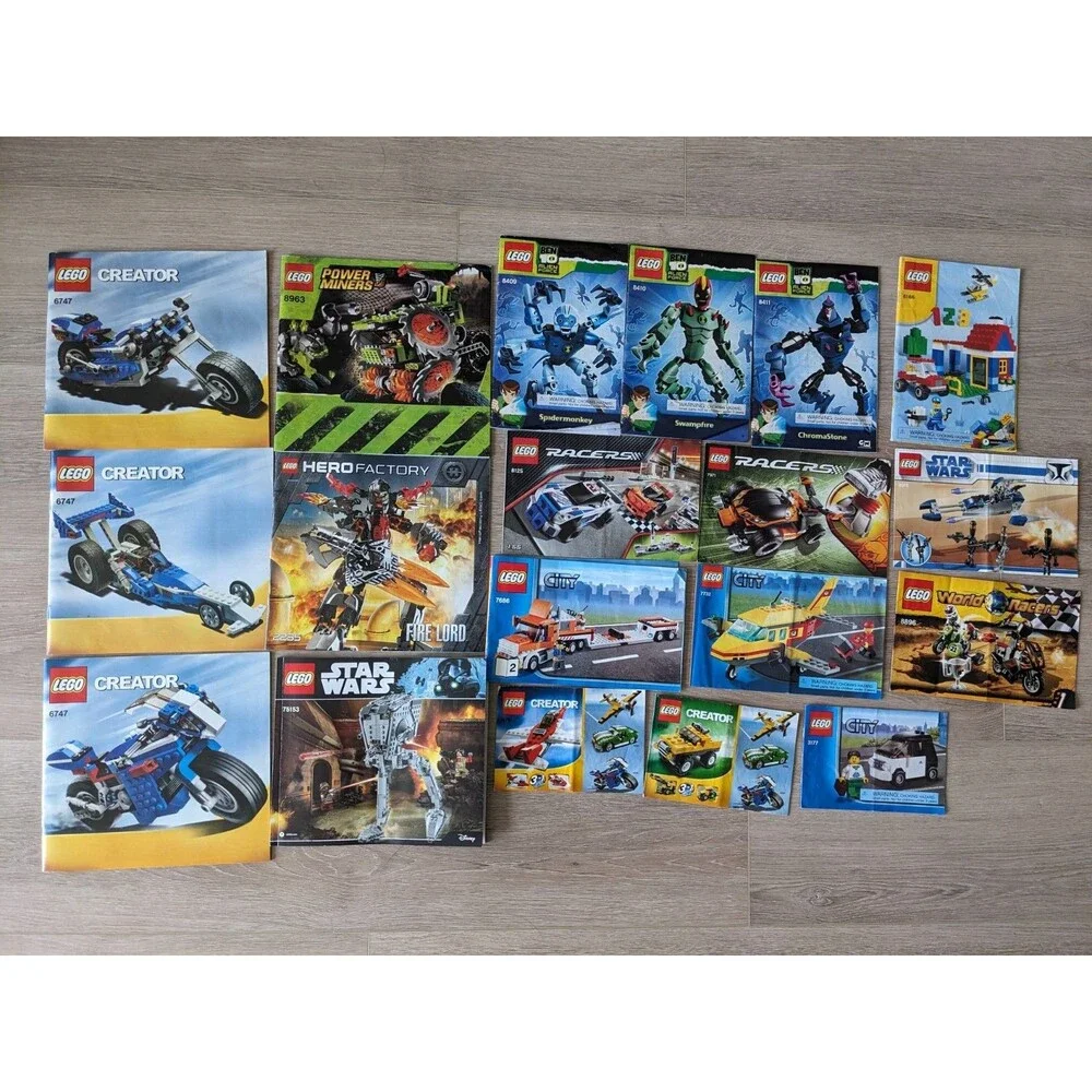Lego City Star Wars Creator Power Miners Hero Factory World Racers - MANUAL ONLY